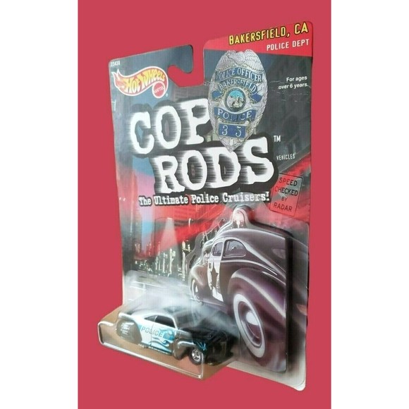 1999 Hot Wheels Cop Rods Tail Dragger Bakersfield CA Police Cruiser 1/64 Diecast - Picture 9 of 11
